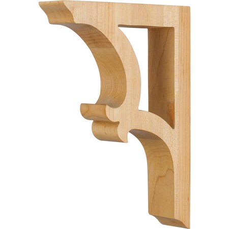 Hardware Resources 1-7/8" Wx7-1/2"Dx10-1/2"H Rubberwood Pierced Arts & Crafts Corbel CORV-RW